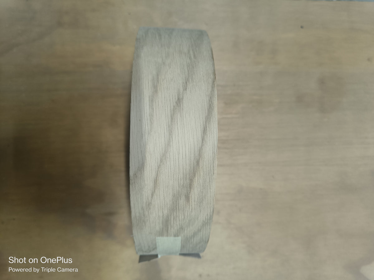 AMERICAN WHITE OAK Sanded Real Wood Edging, Pre-Glued Iron-On - 60mm Wide **Clearance**