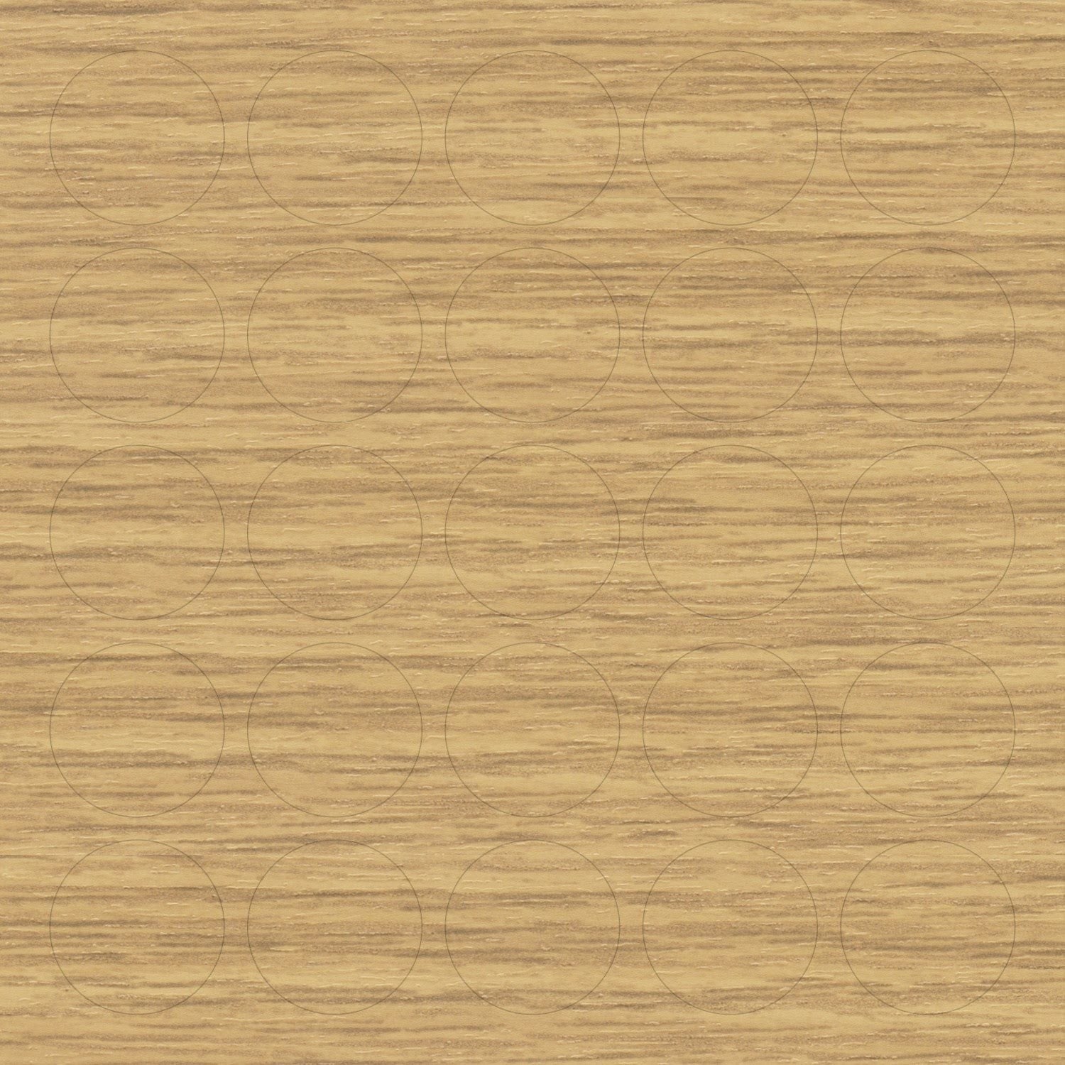 AMERICAN OAK EFFECT - Self Adhesive PLASTIC ABS Stick on Furniture Screw Hole Covers - 14mm