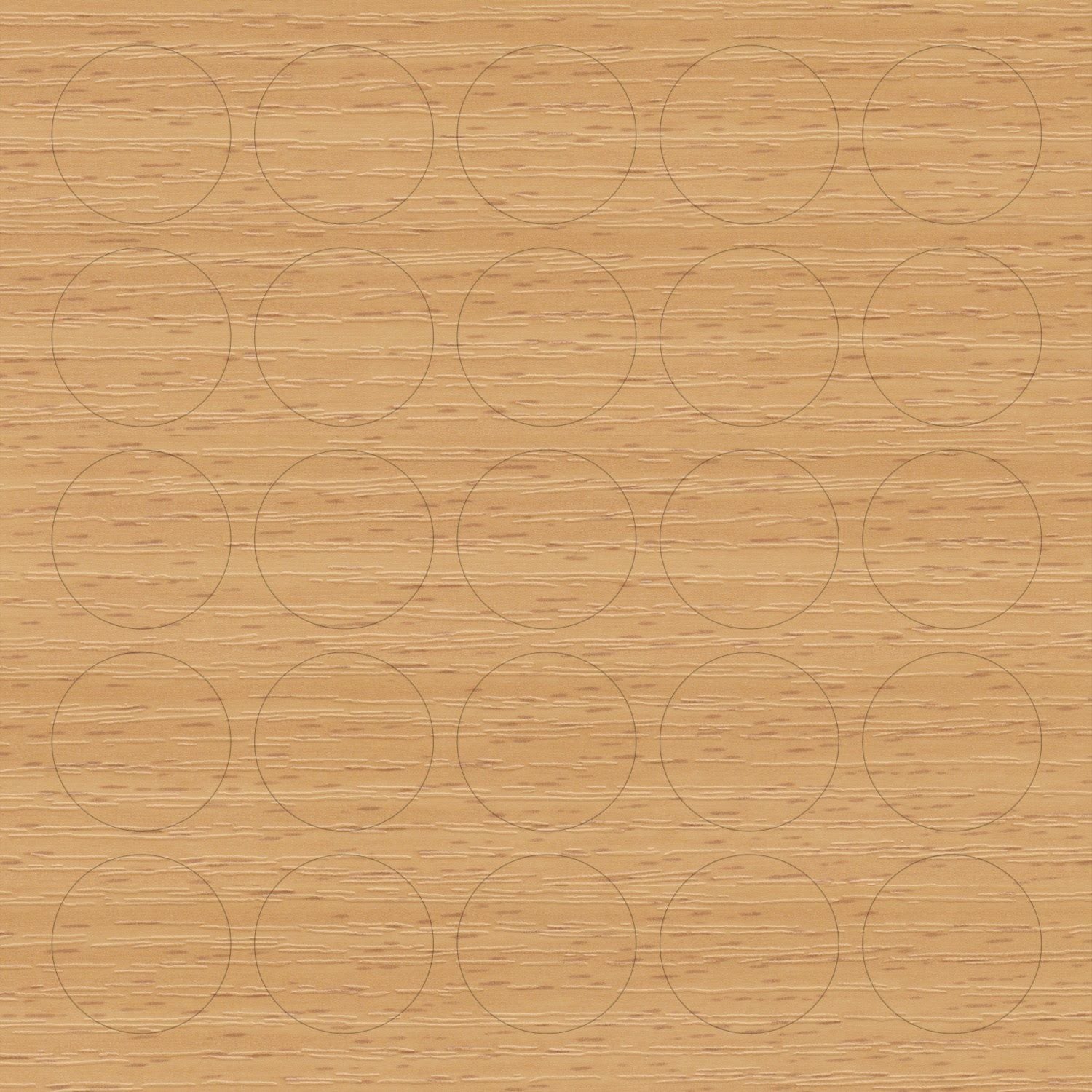 BEECH - Self Adhesive ABS Stick on Furniture Screw Hole Covers - 13mm