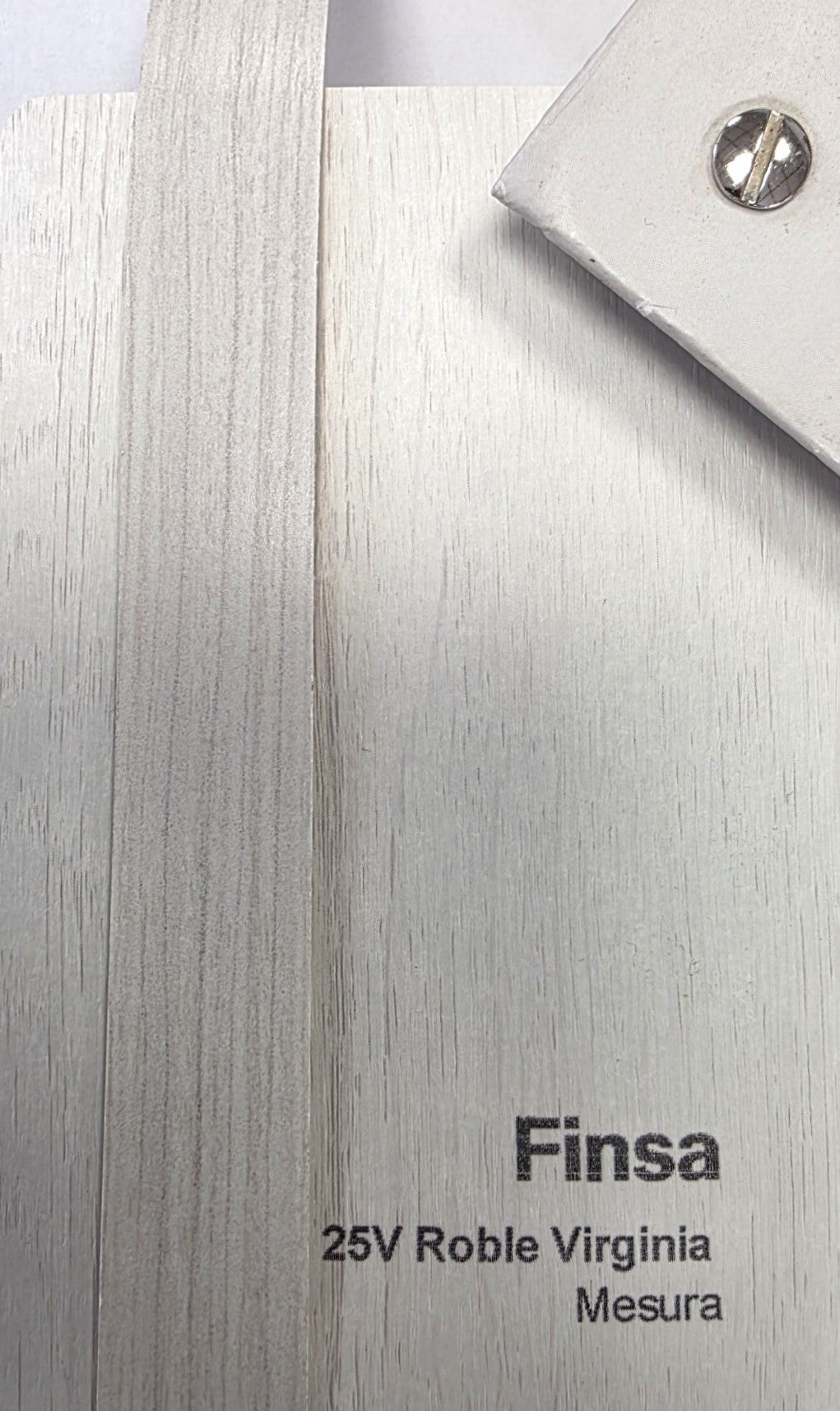 HACIENDA WHITE (also a reasonable match for Finsa 25V Roble Virginia Mesura) Melamine Edging, Pre-Glued Iron-On - 22mm Wide