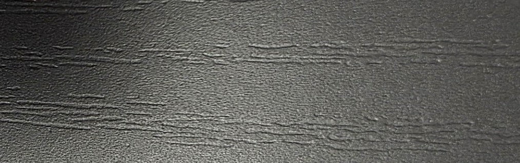 GRAPHITE GREY EMBOSSED PORE Melamine Edging Match for U961, Pre-Glued Iron-On - 22mm Wide