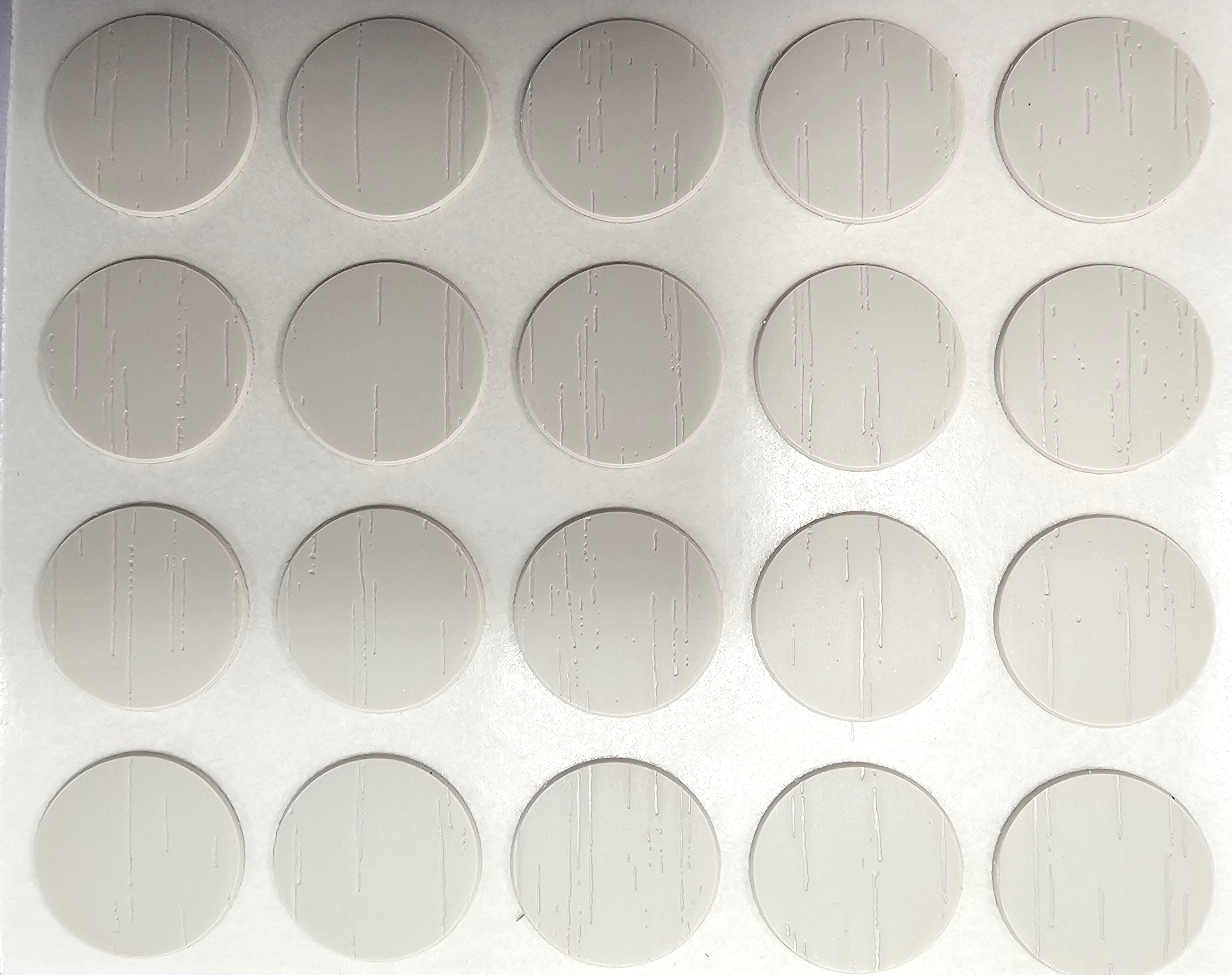 GREY WHITE - Self Adhesive Stick on Furniture Screw Caps Screw Hole Covers - 13mm