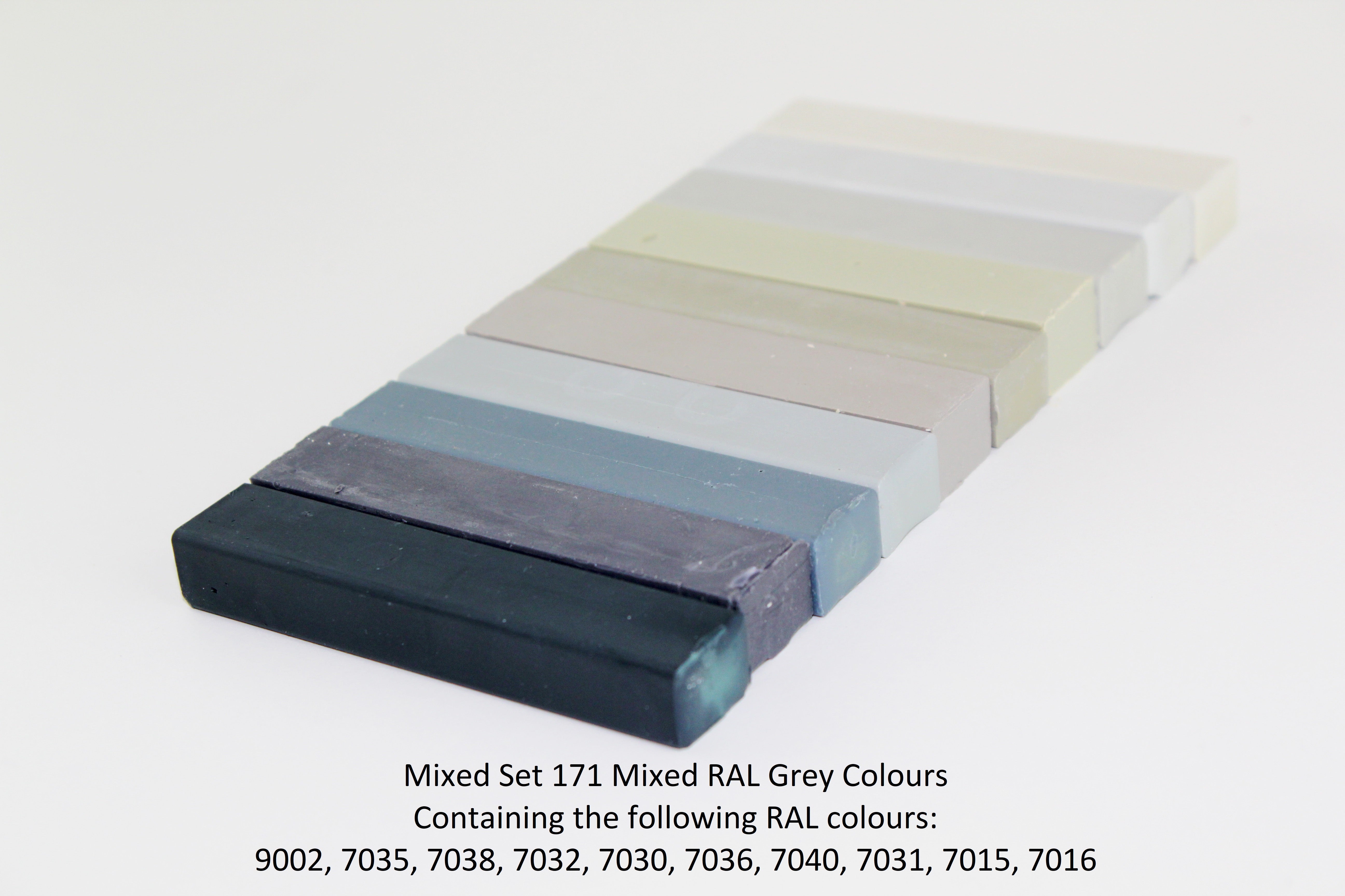 Konig Furniture Repair Wax Filler Sticks 10 x 8cm MIXED GREYS Hard or Soft Wax Set # 171