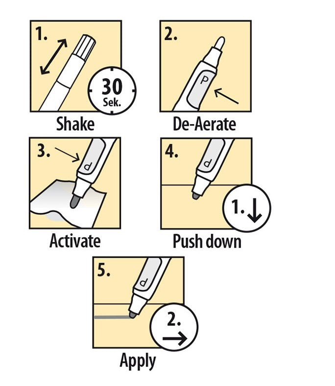 Konig Premium Colour Edging Pen LIGHT GREY RAL 7035 / for Egger U708