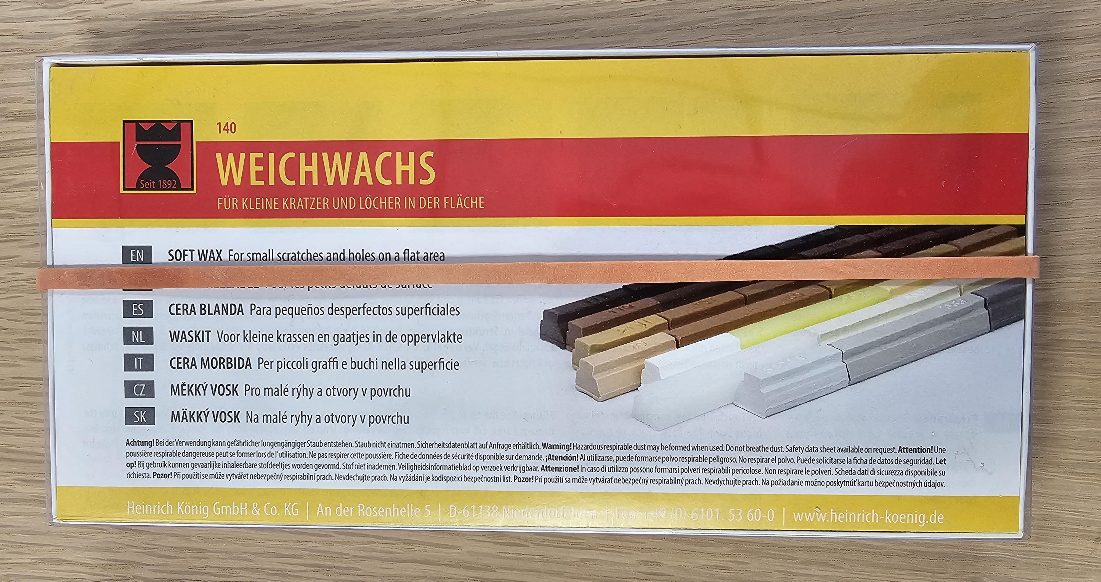 Konig Furniture Repair Wax Filler Sticks, Selection Set of 10 Sticks Hard or Soft Wax