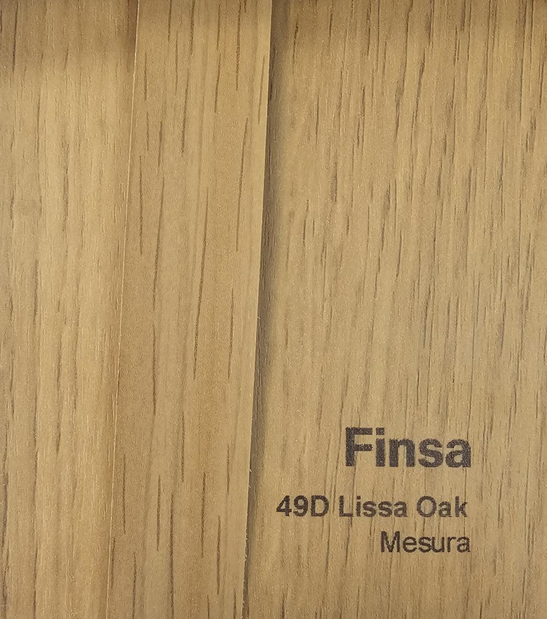 LISSA OAK Melamine Edging for Finsa 49D, Pre-Glued Iron-On - 48mm Wide