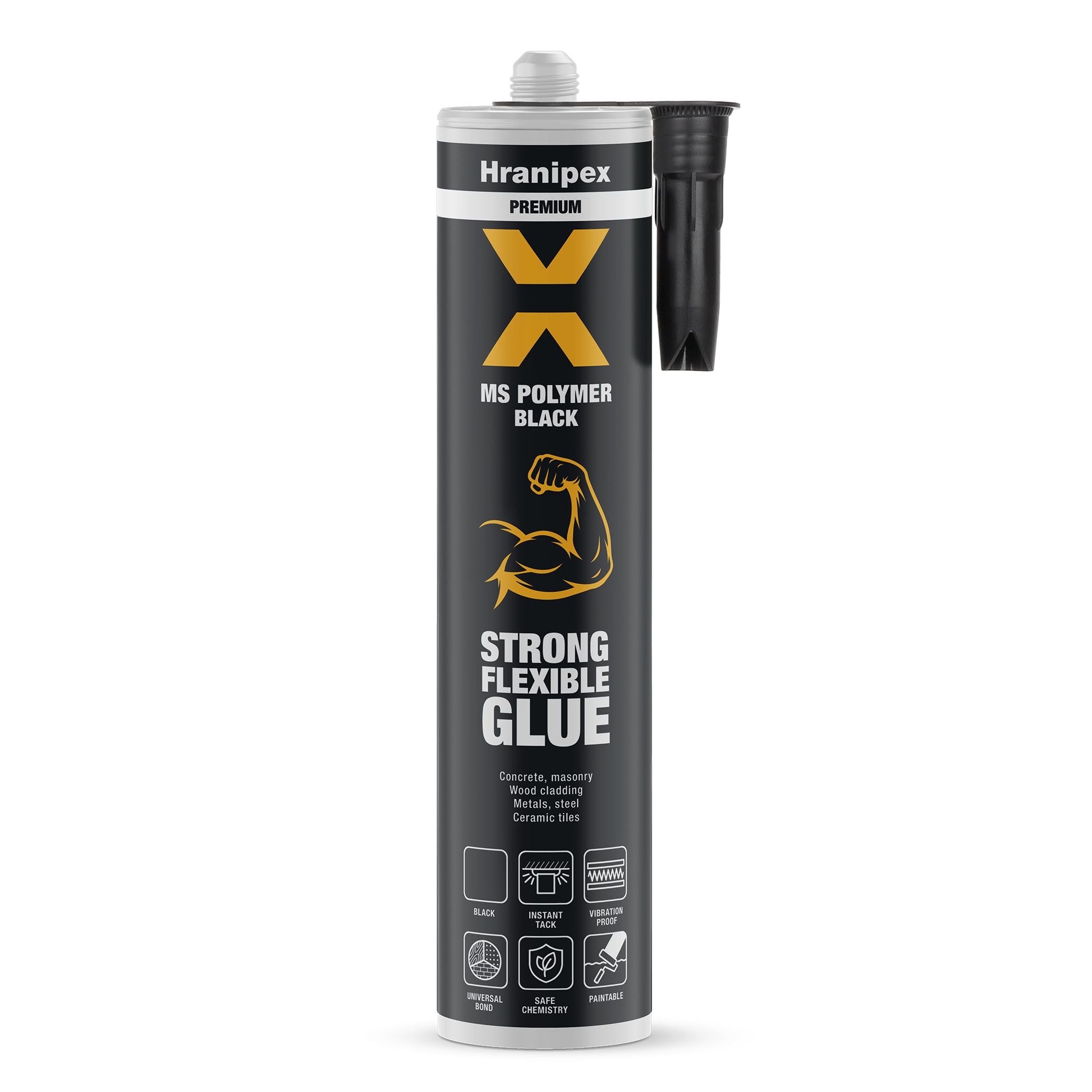 INSTANT TACK ADHESIVE - H-POLYMER MS - Hybrid Polymer - 290ml - BLACK