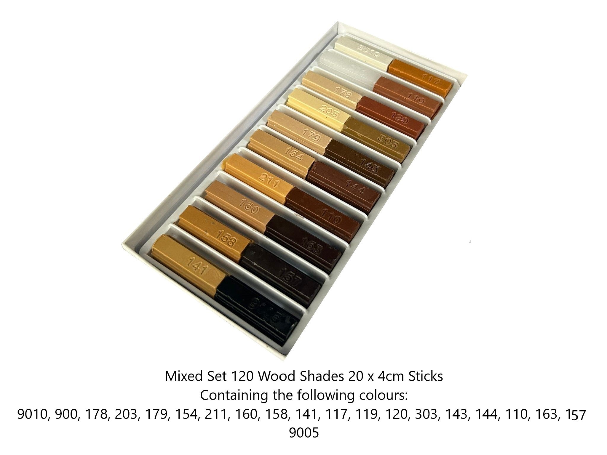 Konig Furniture Repair Wax Filler Sticks 20 x 4cm WOOD Colours Hard Soft (#120)