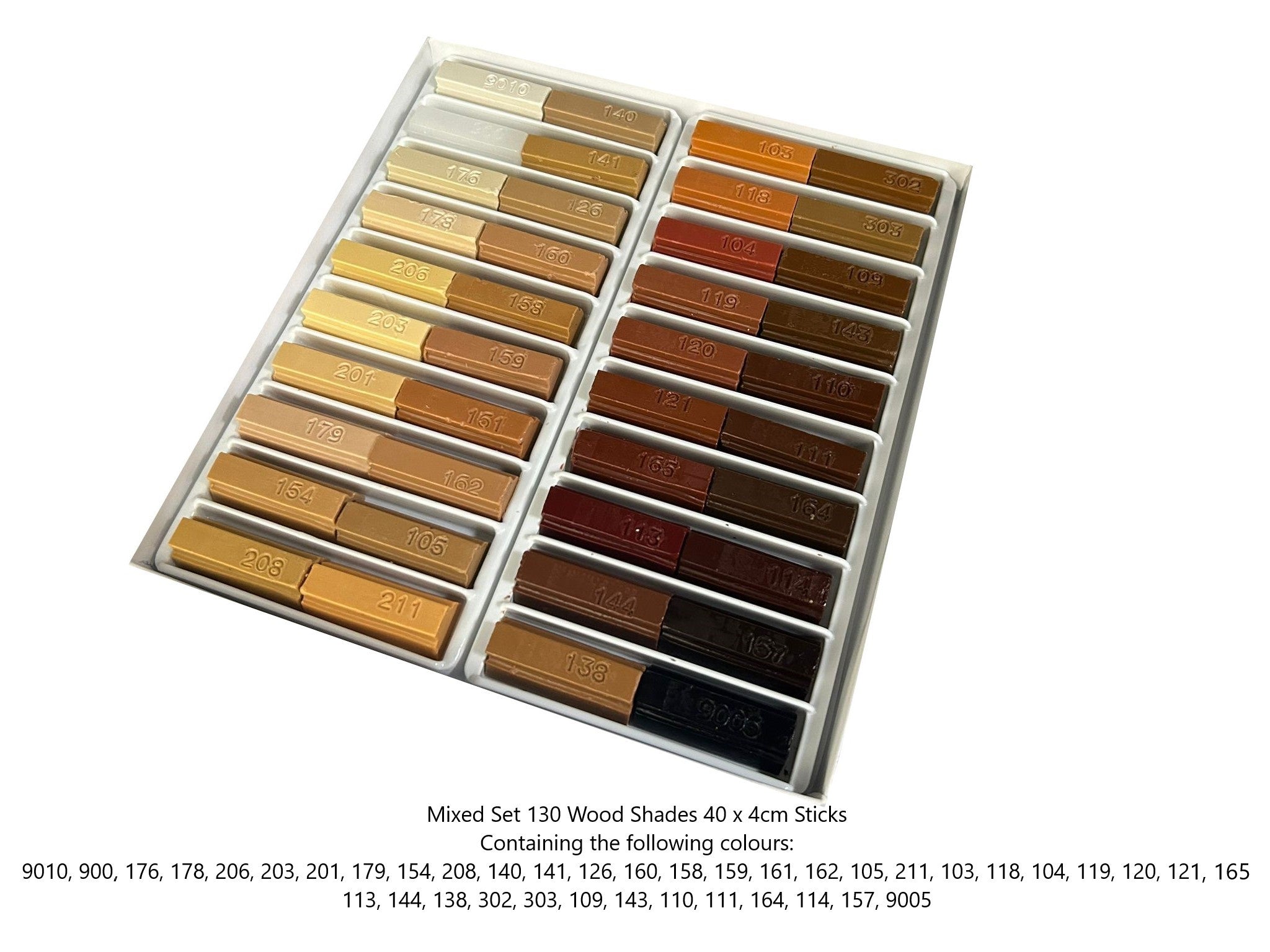 Konig Furniture Repair Wax Filler Sticks 40 x 4cm WOOD Colours (#130)