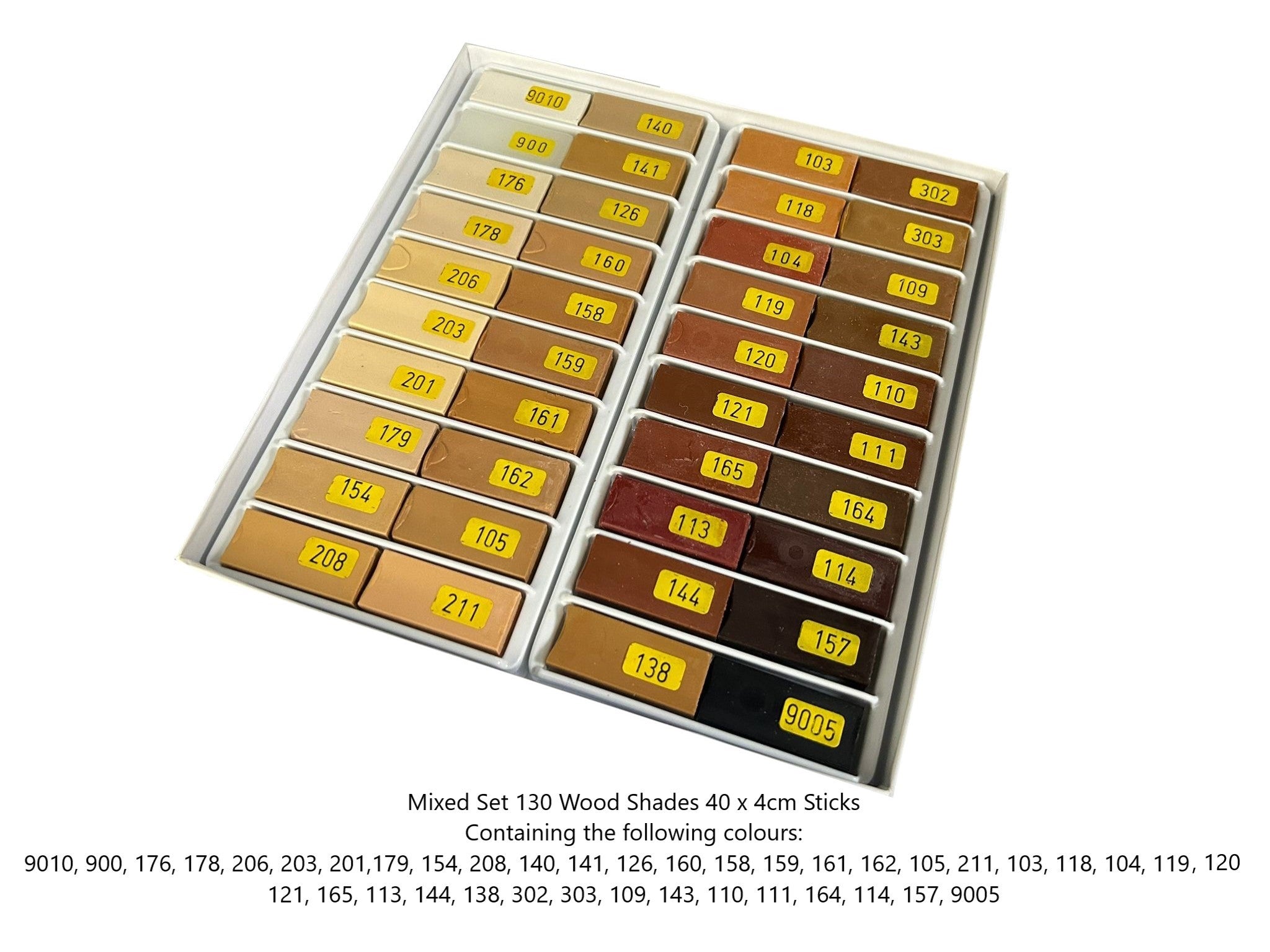 Konig Furniture Repair Wax Filler Sticks 40 x 4cm WOOD Colours (#130)