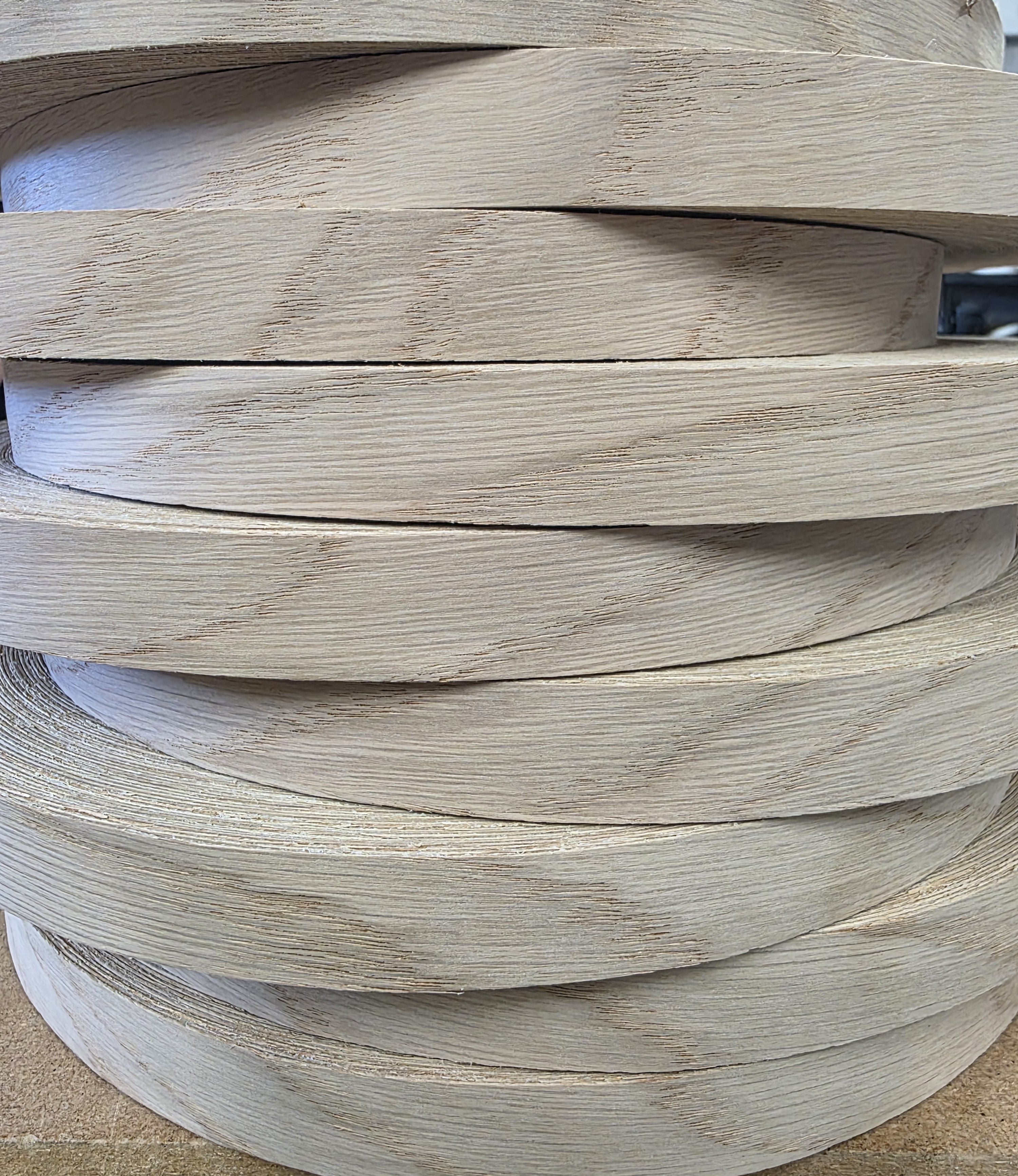 AMERICAN WHITE OAK Sanded Real Wood Edging, Pre-Glued Iron-On - 22mm Wide **Clearance**