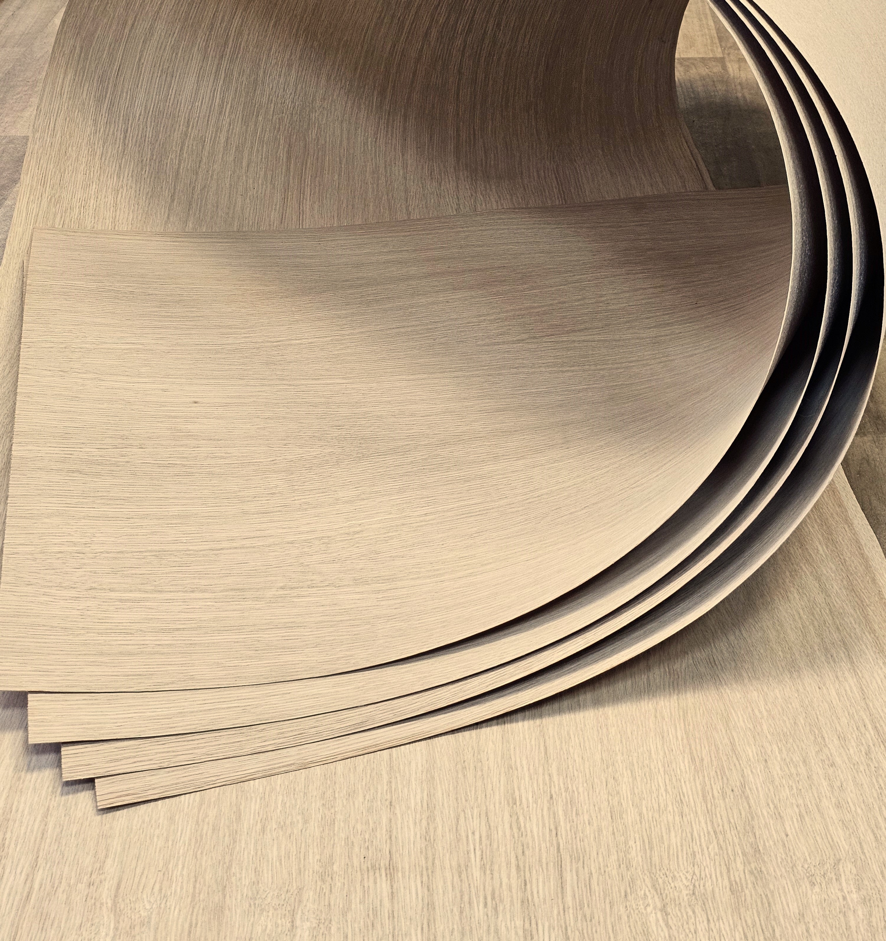 AMERICAN WHITE OAK Real Wood Veneer Sheet, Membrane Backed Flexi Veneer, Unglued - 2440mm x 610mm (8'x2')