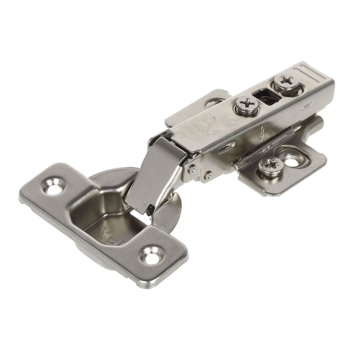 Riex NC40 Clip On Hinges, full overlay, soft-close + plate H0 with cam