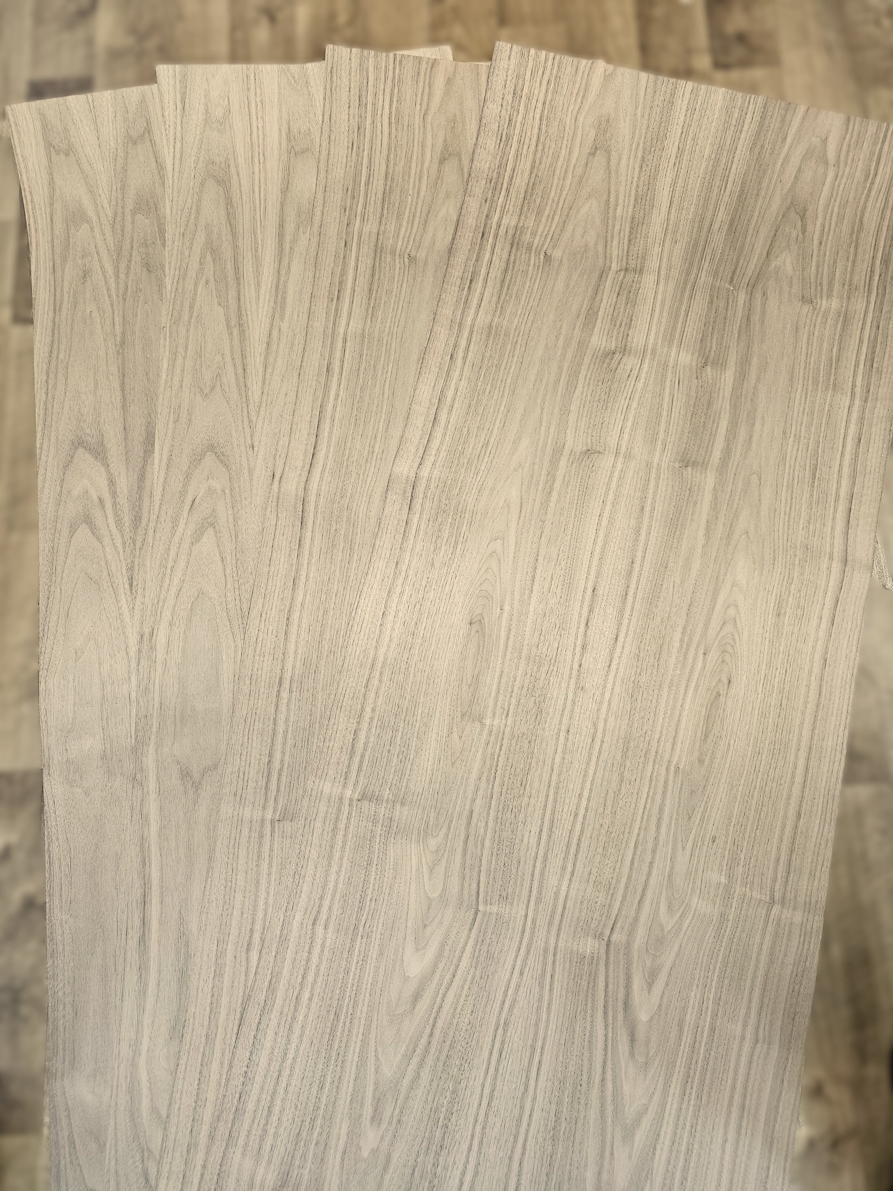 AMERICAN BLACK WALNUT Real Wood Veneer Sheet, Membrane Backed Flexi Veneer, Unglued - 2440mm x 610mm (8'x2')