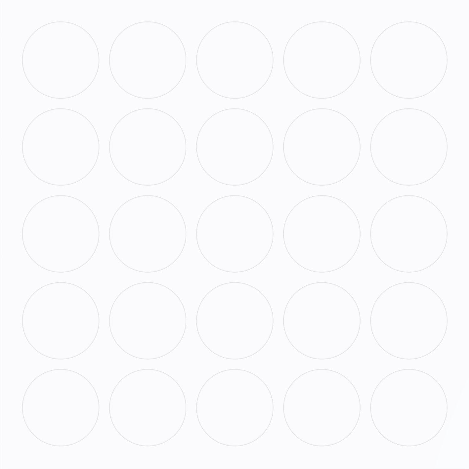 . WHITE - Self Adhesive Stick on Furniture Screw Caps / Screw Hole Covers - 13mm