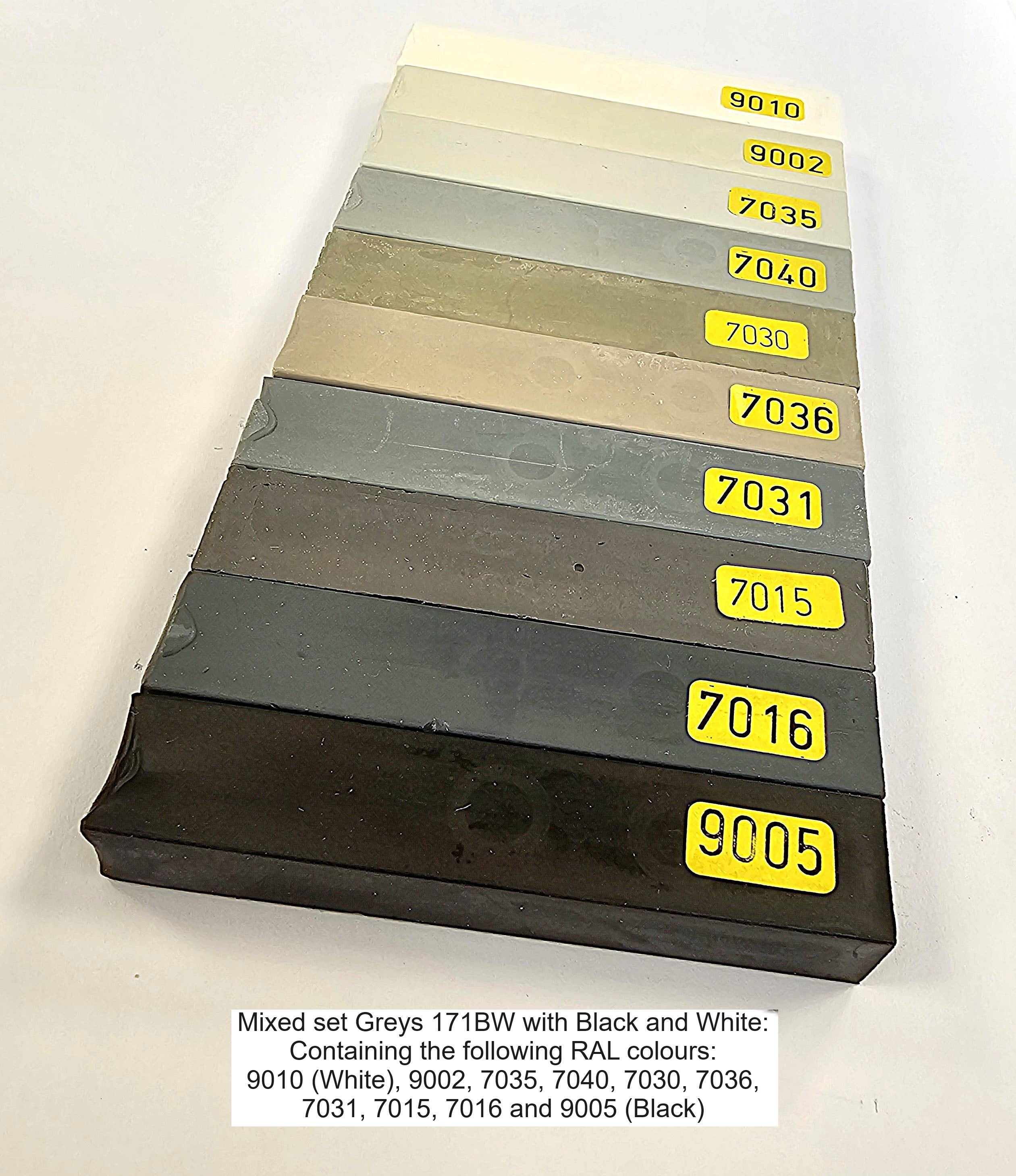 Konig Furniture Repair Wax Filler Sets 10 x 8cm Various Colours Hard or Soft Wax: 150, 171, 171 BW, 972, 973, 974 and 975