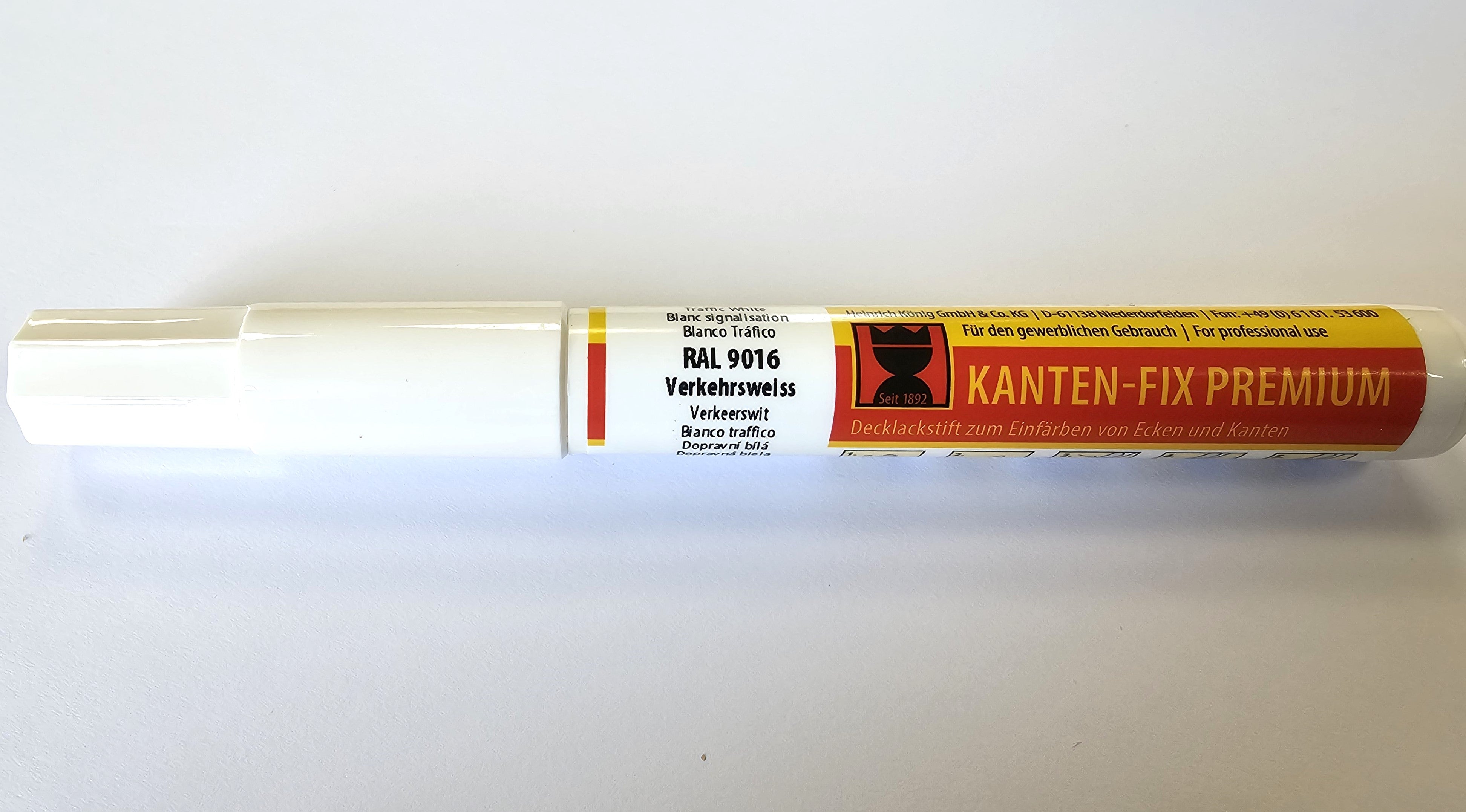 Konig Premium Colour Edging Pen TRAFFIC WHITE / BRILLIANT WHITE RAL 9016 / W1100
