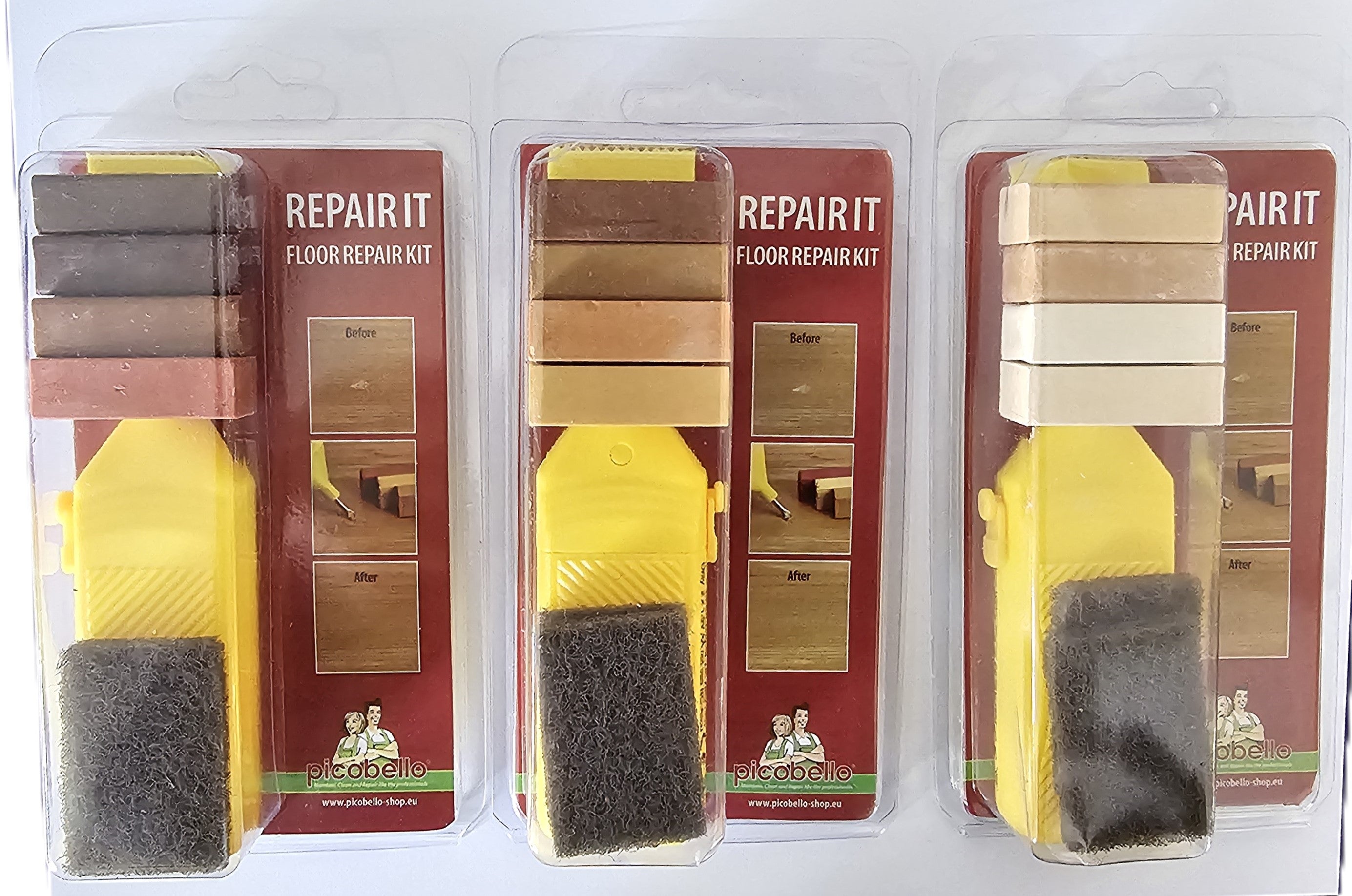 Konig Picobello Floor, Furniture & Worktop Scratch Repair IT Kit: LIGHT, MEDIUM or DARK WOOD SHADES KO616915