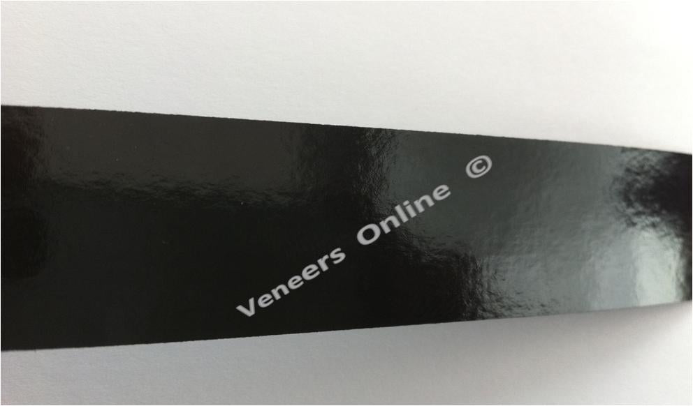 Black Gloss 48mm Wide Pre-glued Iron on Melamine Edging to match U999 HG
