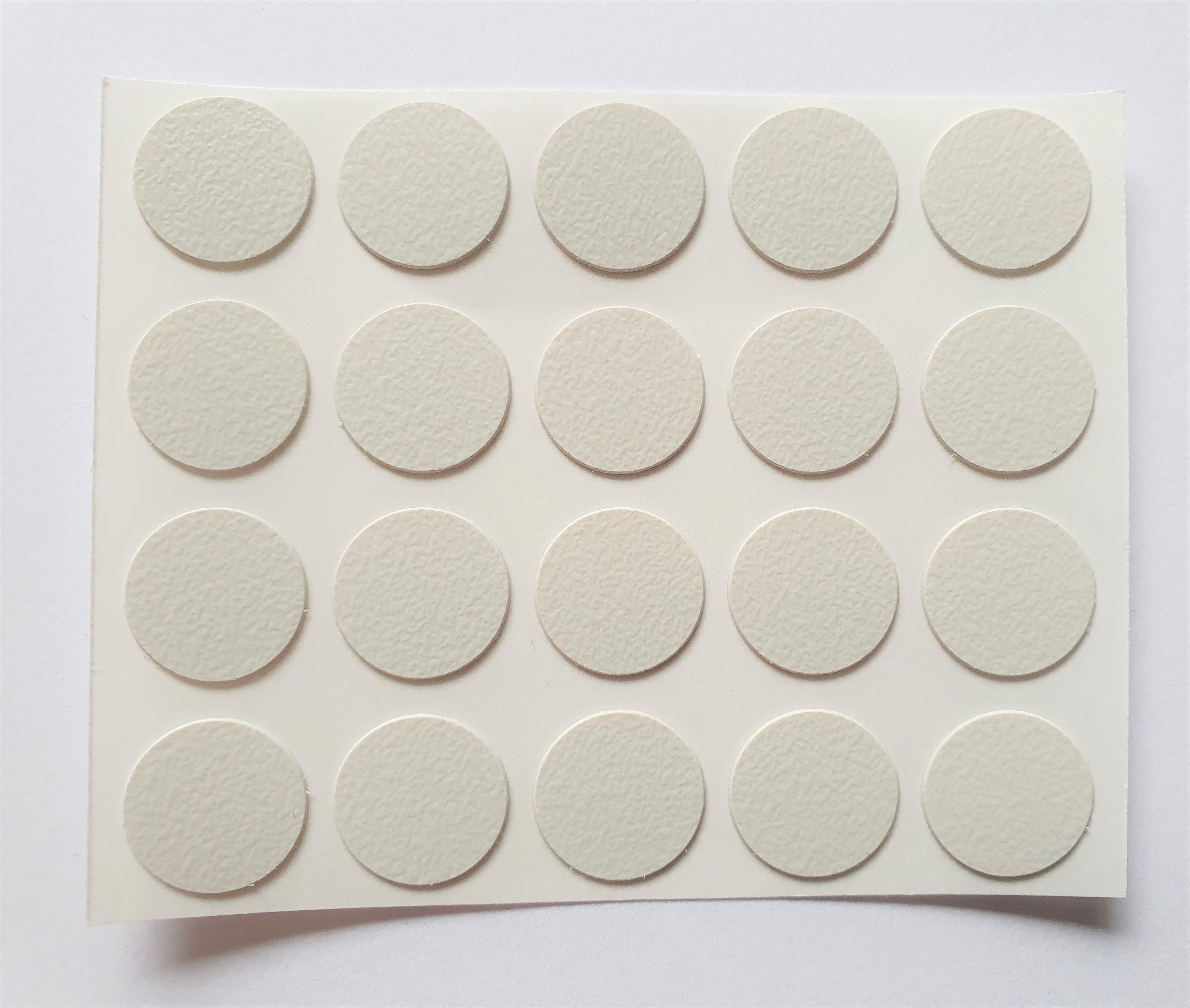 GREY WHITE - Self Adhesive Stick on Furniture Screw Caps Screw Hole Covers - 13mm
