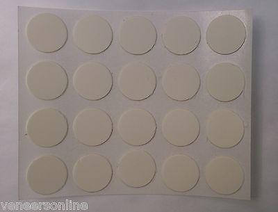 Self Adhesive Stick on 13mm Plastic Furniture Screw Hole Covers, Select Colour & Qty