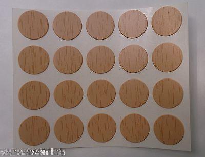 Self Adhesive Stick on 13mm Plastic Furniture Screw Hole Covers, Select Colour & Qty