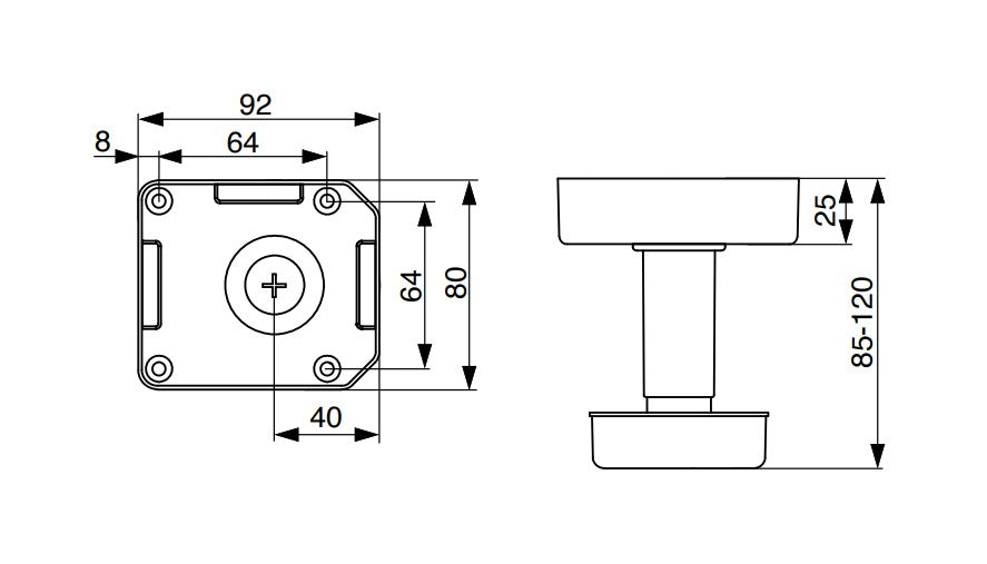 Riex GK50 100mm Kitchen Cabinet adjustable legs, 3 parts, including Clips