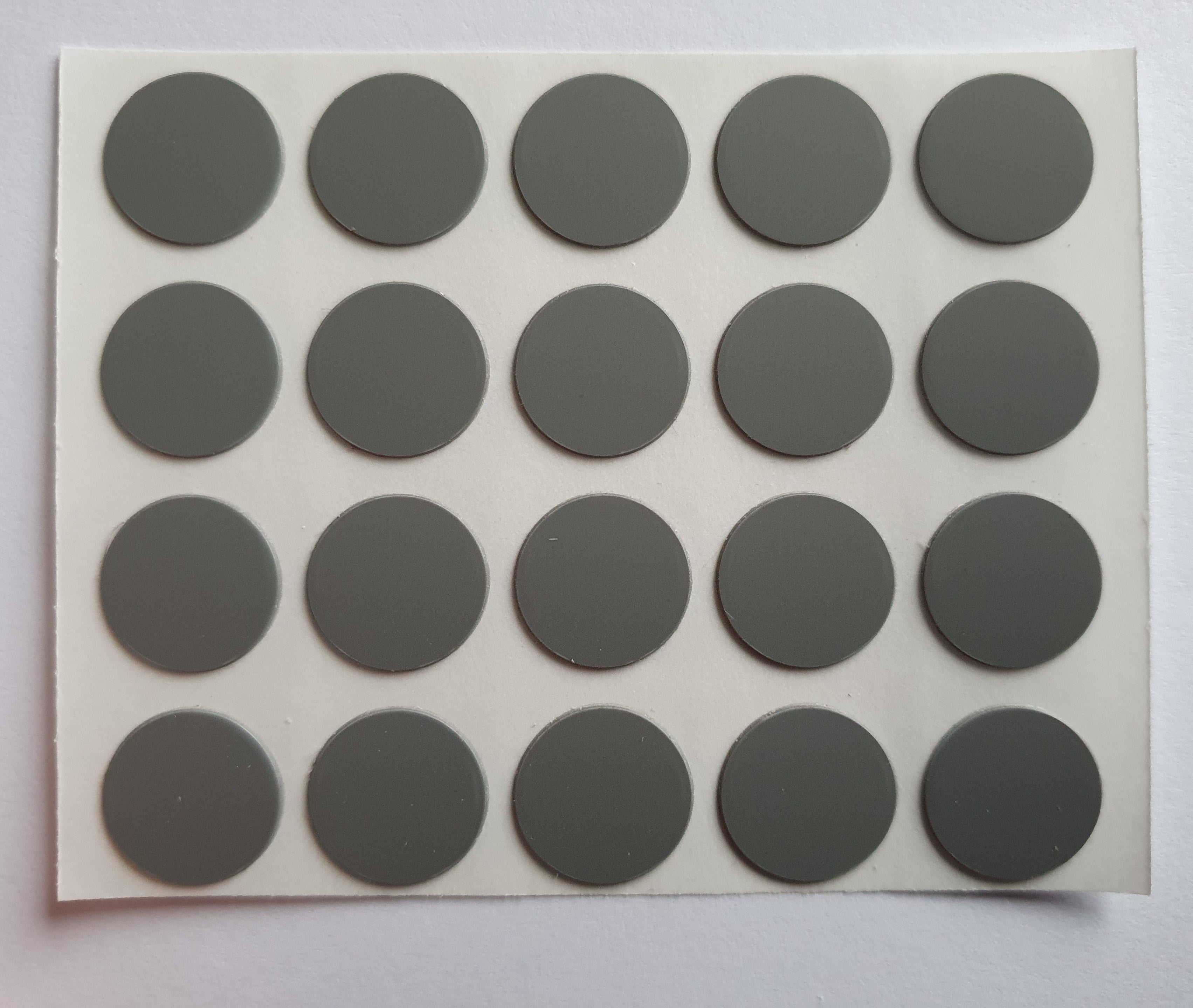 DUST GREY - Self Adhesive Stick on Furniture Screw Caps Screw Hole Covers for U732 - 13mm