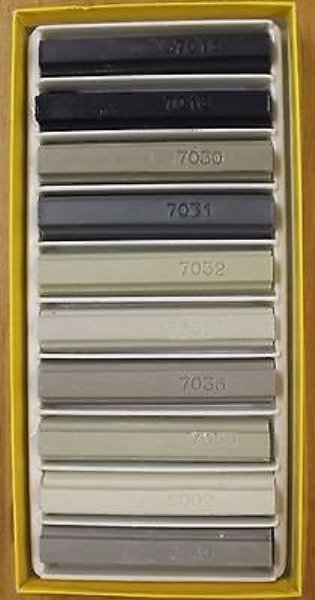 Konig Furniture Repair Wax Filler Sticks 10 x 8cm Mixed Greys Hard or Soft Wax Set # 171