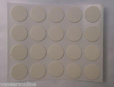 Self Adhesive Stick on Furniture Screw Hole Covers, 13mm, ALABASTER / IVORY